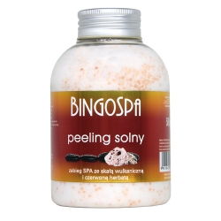 BINGOSPA Peeling solny, ze skałą wulkaniczną i czerwoną herbatą 580g